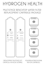 Load image into Gallery viewer, HYDROGEN HEALTH MultiStage Benchtop Water Filter Replacement Cartridge Set